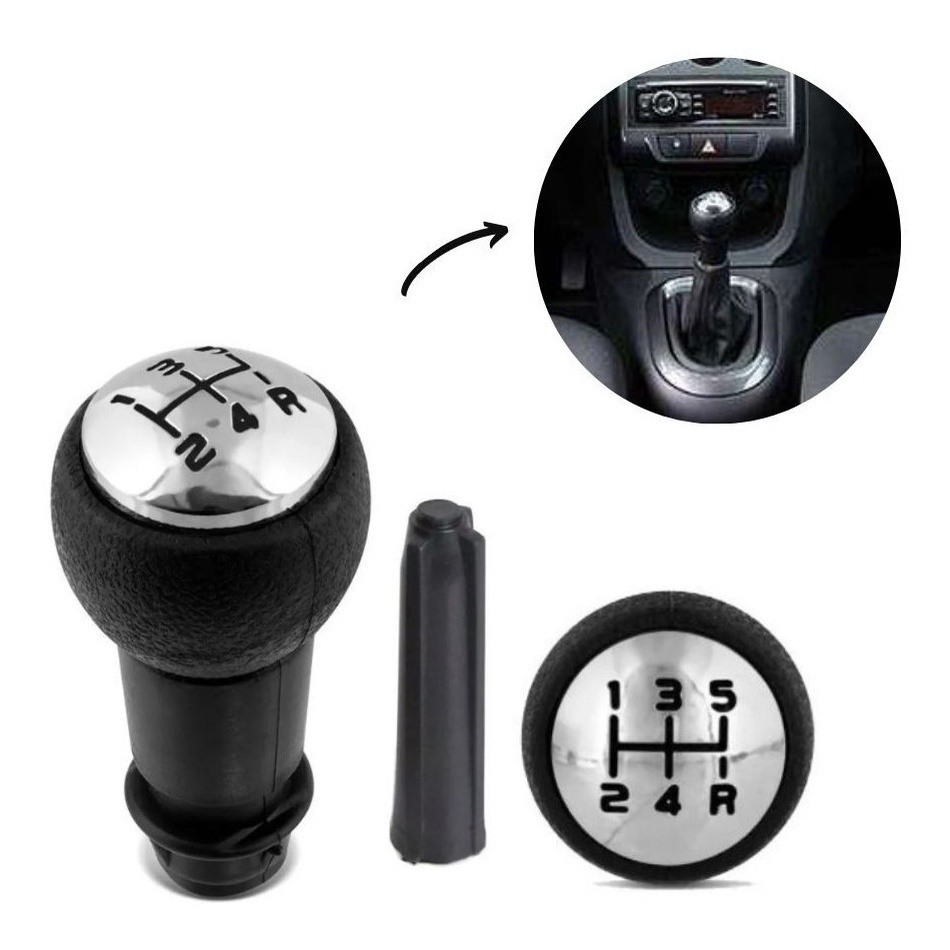 Manopla Bola Cambio C3 C4 C5 Picasso Aircross 2004 2005 2006 2007 2008 2009 2010 2011 2012  Preta  Bucha