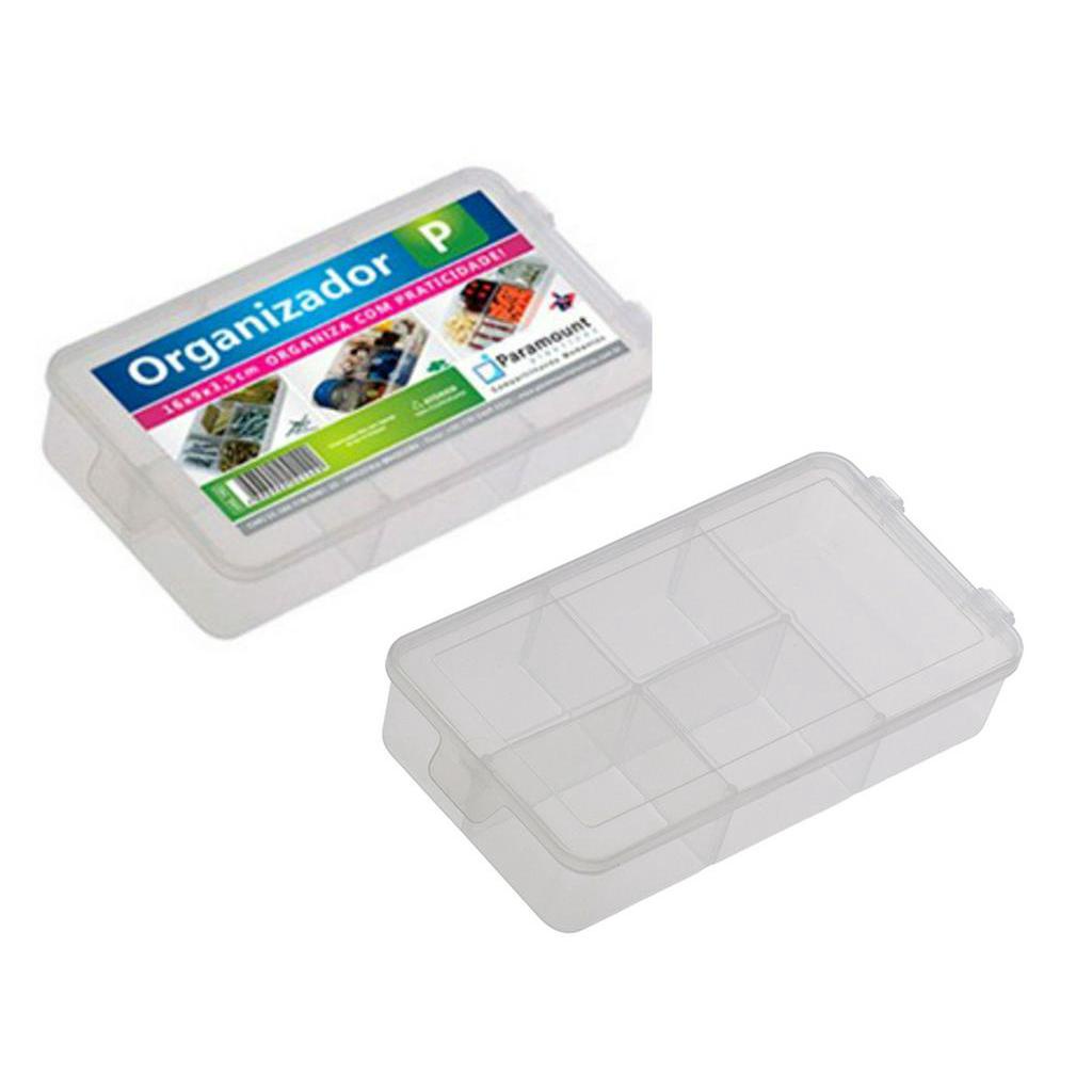 Caixa Organizador Box P C/ 5 Divisorias 16 X 9 X 3,5 Cm 142 Paramount em Oferta na Shopee