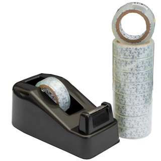 Suporte Para Fita Durex + 10 Rolos De Fitas Adesivas Transparentes Material Escolar em Oferta na Shopee