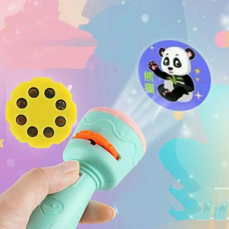 0Lanterna Projeção de educacao  Infantil Com 48 Imagens Animal de frutas