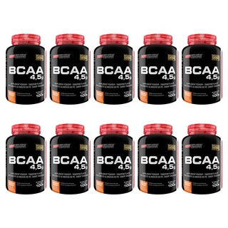 Kit 10x BCAA 4,5 Em Pó 100g - Suplemento dos Atletas de Musculação na Academia - Bodybuilders