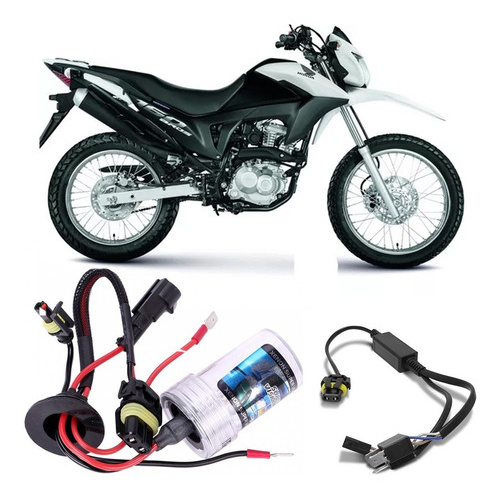 Kit Xenon Moto Honda Bros Nxr 160 Lampada 8000k Encaixe H4 em Oferta na Shopee