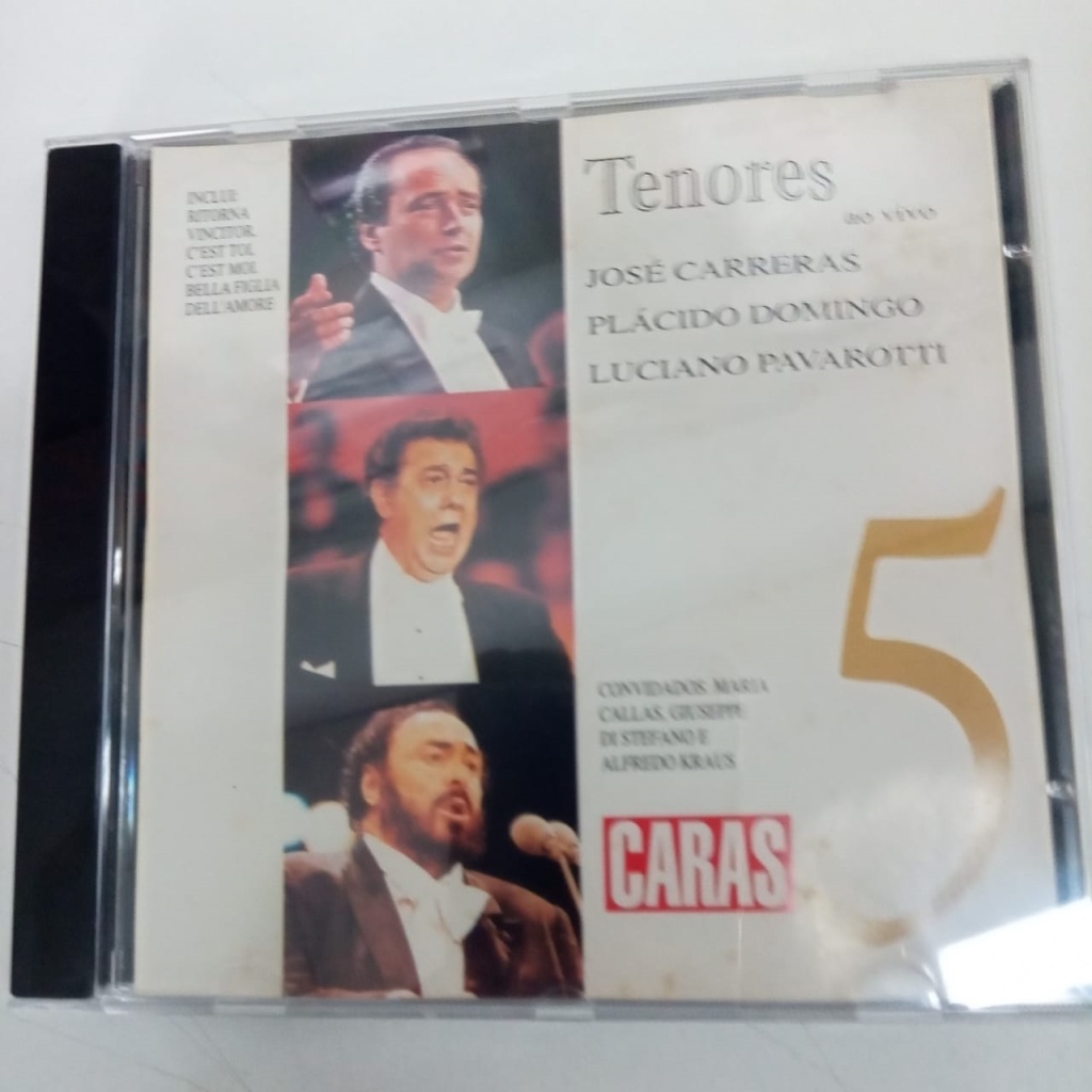 TENORES AO VIVO VOL.5 - COLEÇÃO REVISTA CARAS interprete JOSÉ CARRERAS, PLASCIDO DOMINGO E LUCIANO PAVAROTTI