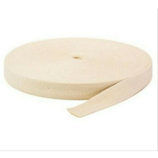 Fita alça cardaço de algodão cru trançado largura 25mm rolo com 10 metros em Oferta na Shopee