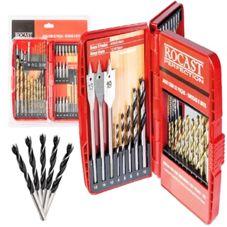 Jogo De Brocas E Bits Titânio Com 52 Peças Rocast em Oferta na Shopee