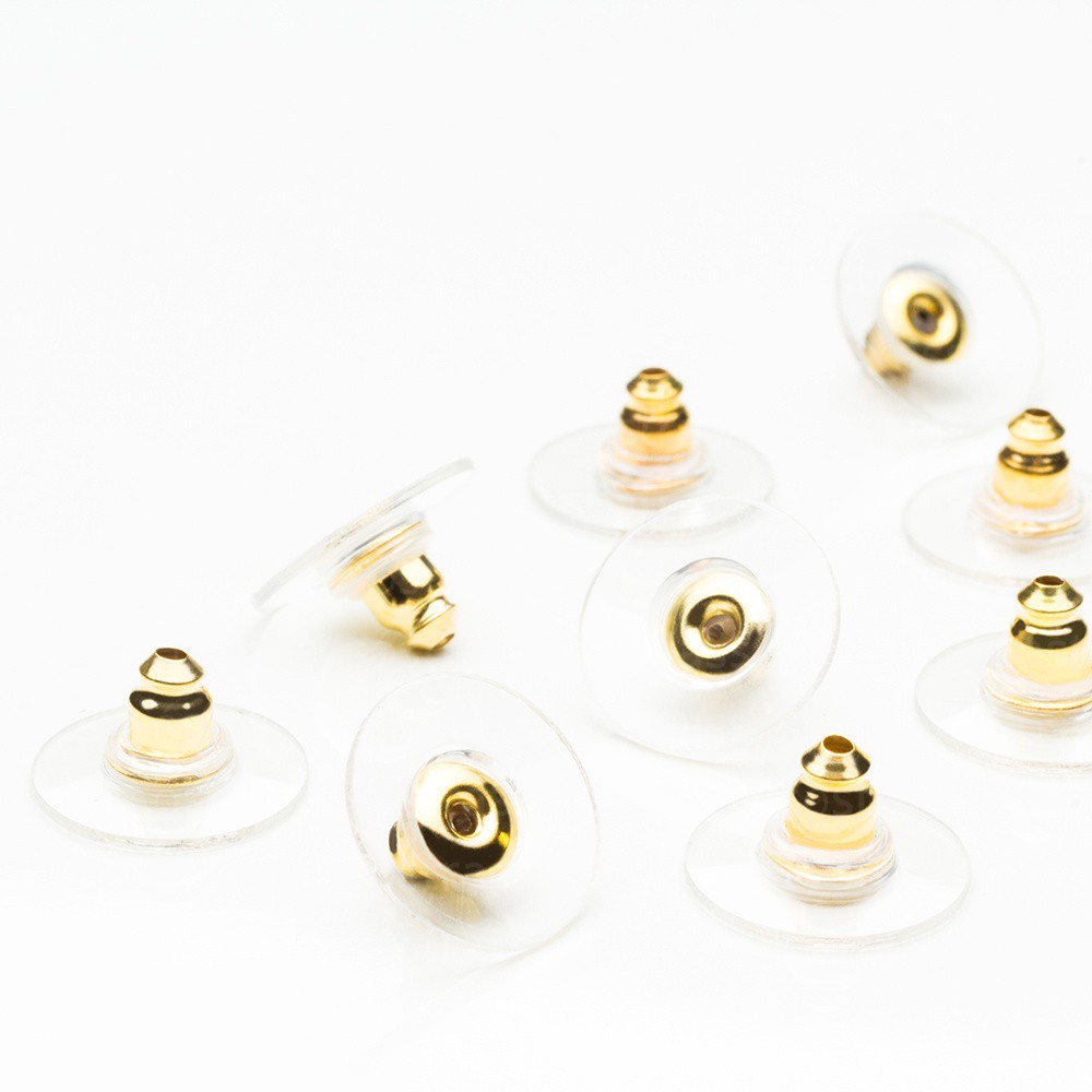 Tarracha De Brinco Silicone Soutiã Orelha- Dourado - 40 Peças - PREÇO INCRÍVEL- Tarraxa
