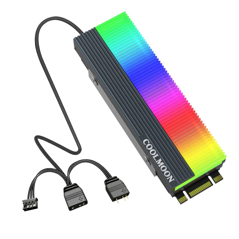 Dissipador de Calor SSd M.2 Nvme ARGB 5v 3 Pinos Coolmoon