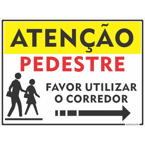 Placa de Pedestre: Onde Comprar | BuscaProdutos