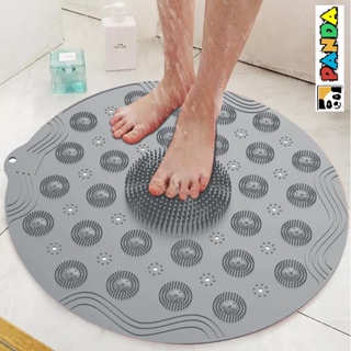 Tapete de Box de Silicone Redondo Antiderrapante Massageador Limpeza Pés Banho em Oferta na Shopee