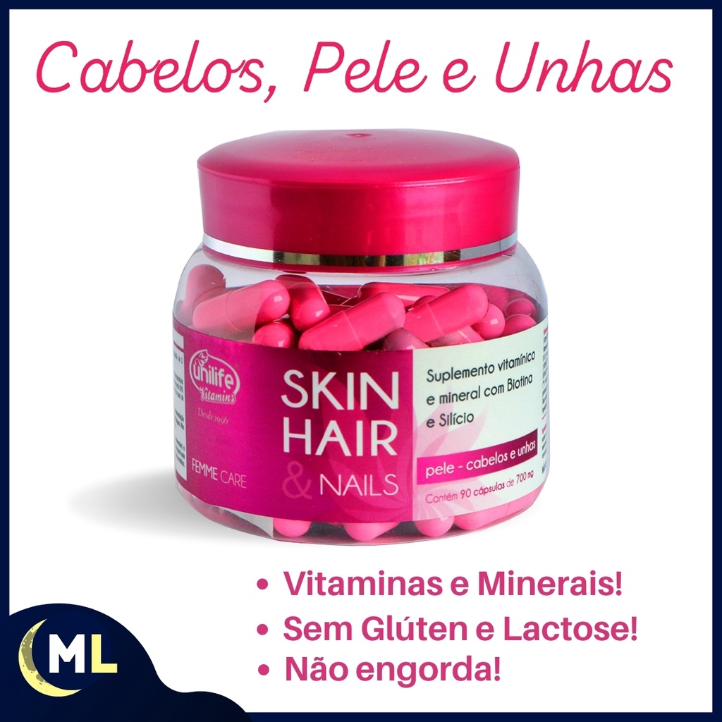 Skin Hair And Nails MultivitamÍnico Pele Unhas E Cabelos Mais SaudÁveis Vitaminas E Minerais Com 