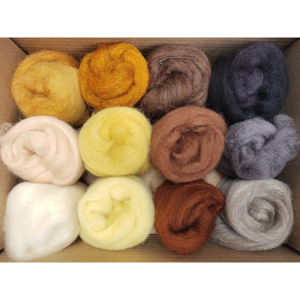 Kit Lãs para feltragem 12 Meadas - Cores Neutras em Oferta na Shopee