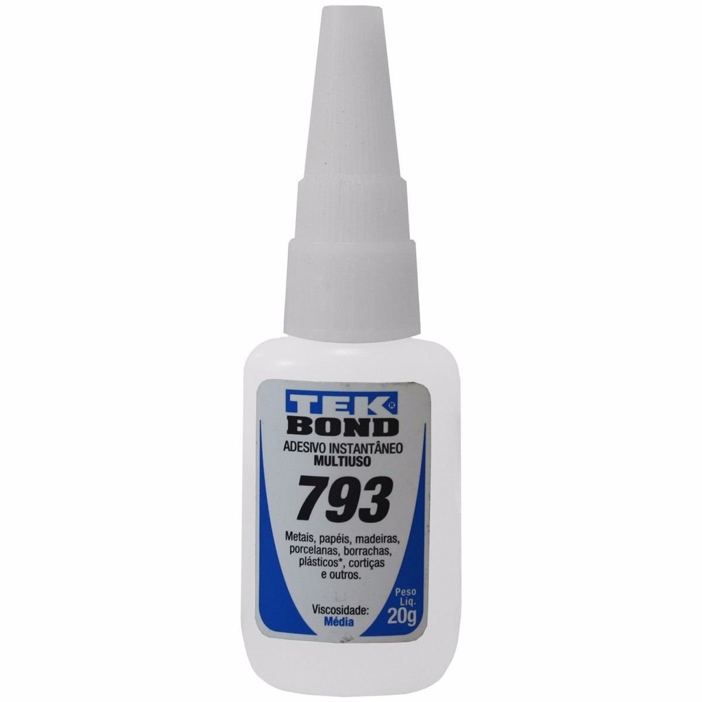 Cola Instantânea Tek Bond 793 20g Super Cola Acrigel Postiça Artesanato Manicure Cola Tudo
