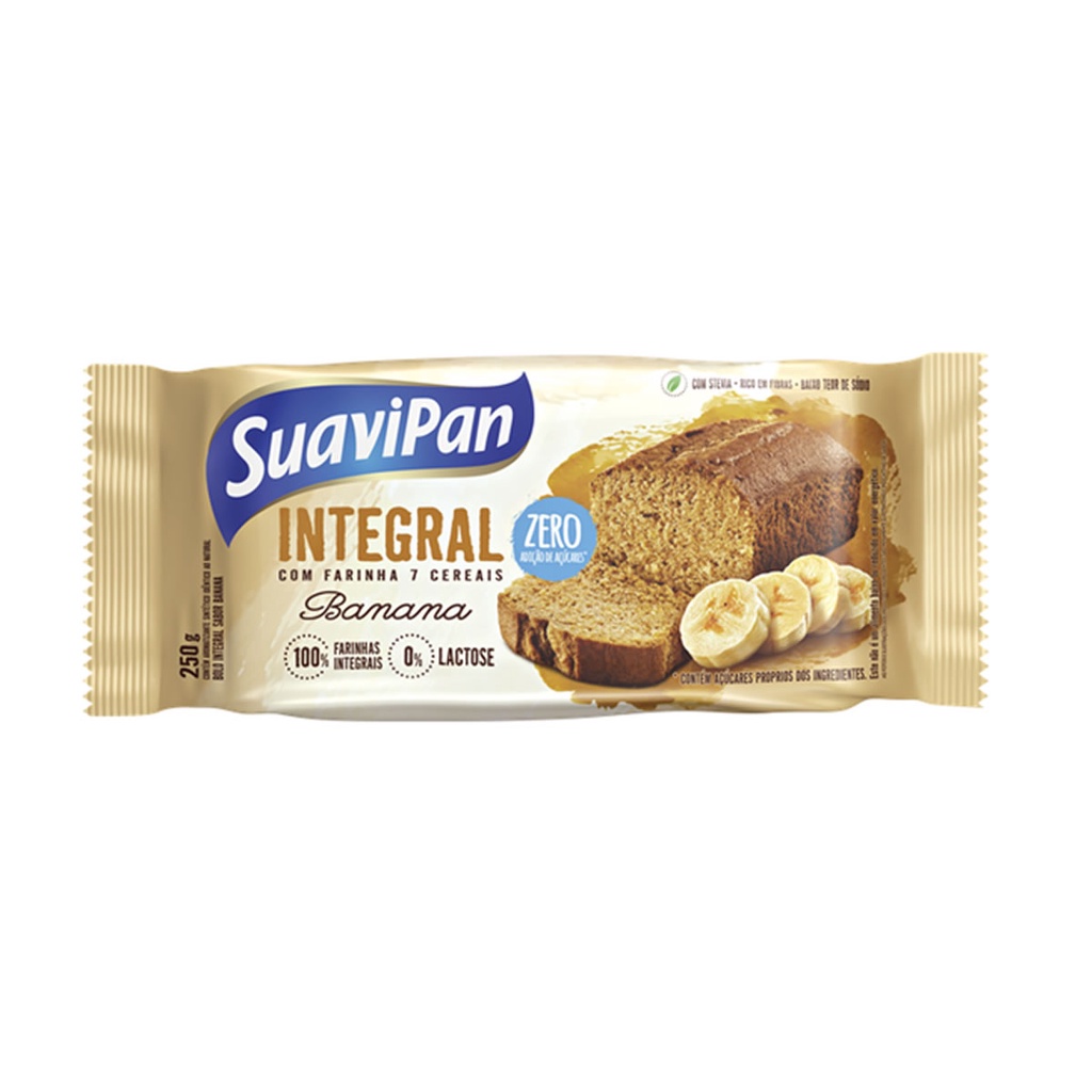 Bolo Integral Zero Açúcar Sabor Banana