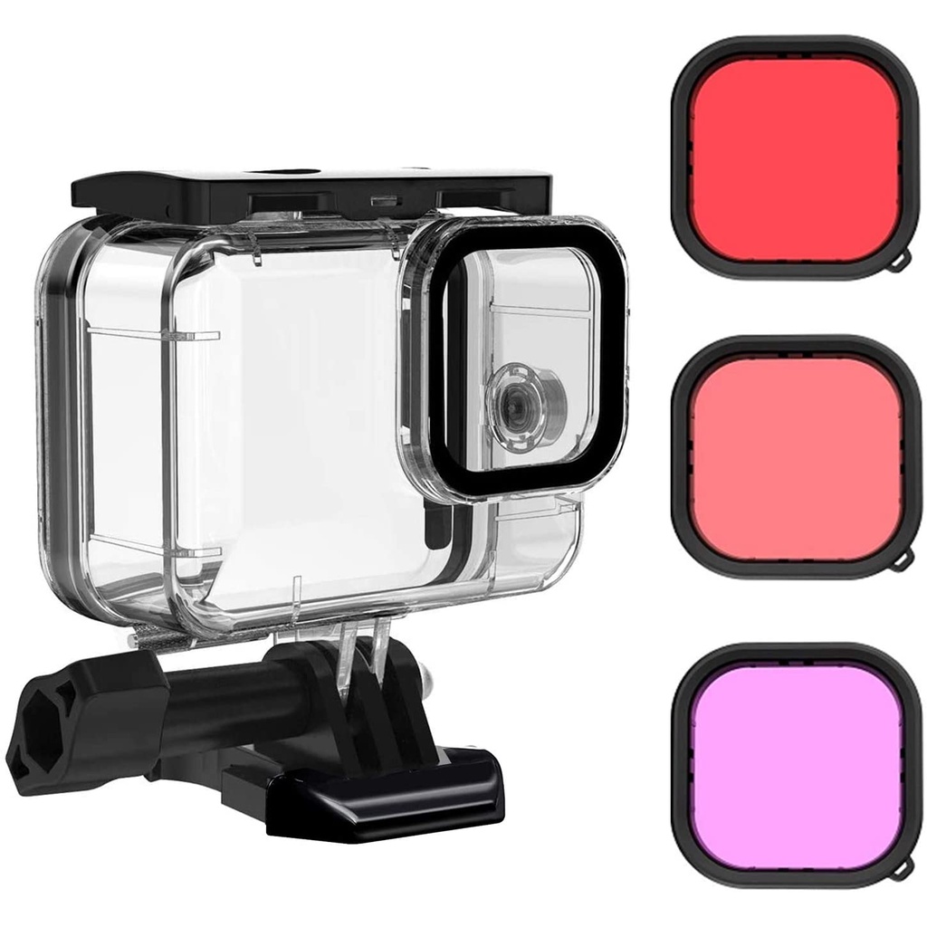 Kit Caixa estanque e conjunto filtros de mergulho gopro 9
