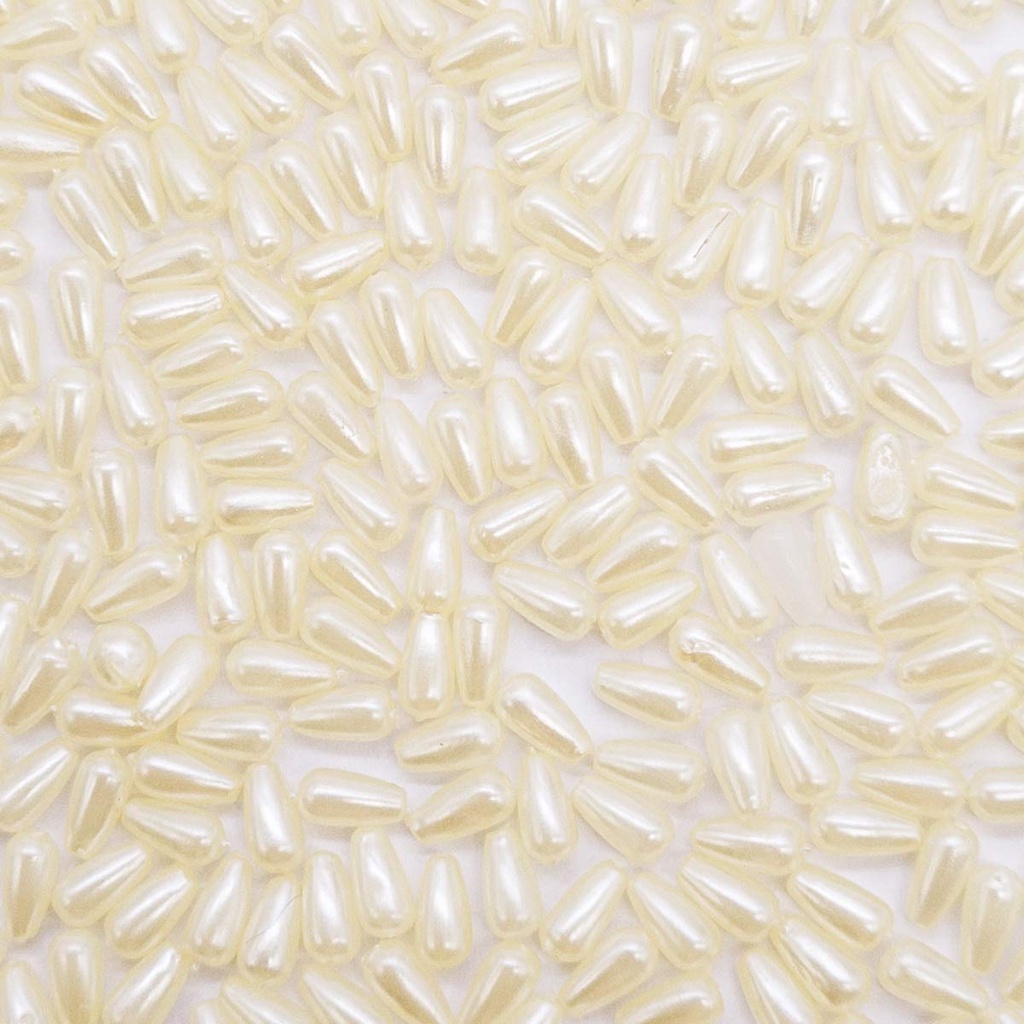 Miçanga Passante Gota Pérola Abs Creme 3x6mm 500pçs 30g em Oferta na Shopee