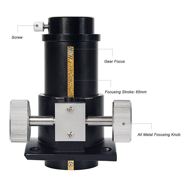 Detalhes do Svbony SV181 1.25 Rack Pinhão R&P Newtoniano Refletor Focuser Totalmente Metal