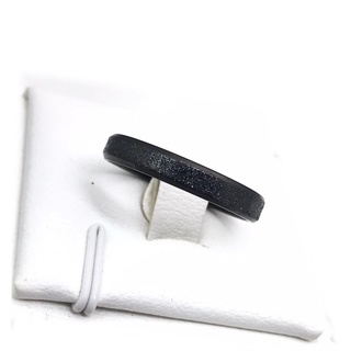 Aliança de Compromisso Preta Preto Black Fina Fininha 4mm em Aço Inoxidável Com Brilho Diamantada-1 Unidade