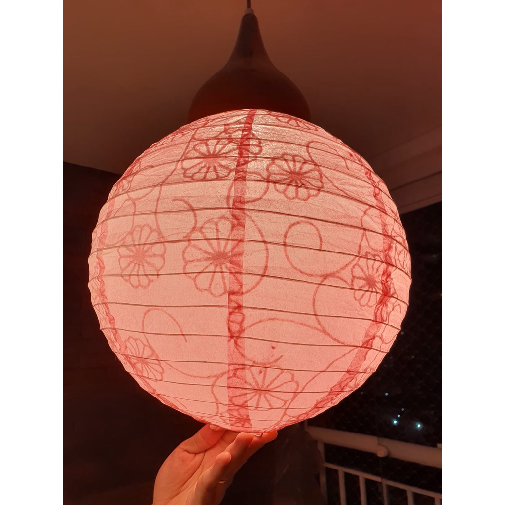 Balão luminária japonesa de papel Com Estampa De Flor 35cm para decoração de festa casamento aniversario em Oferta na Shopee