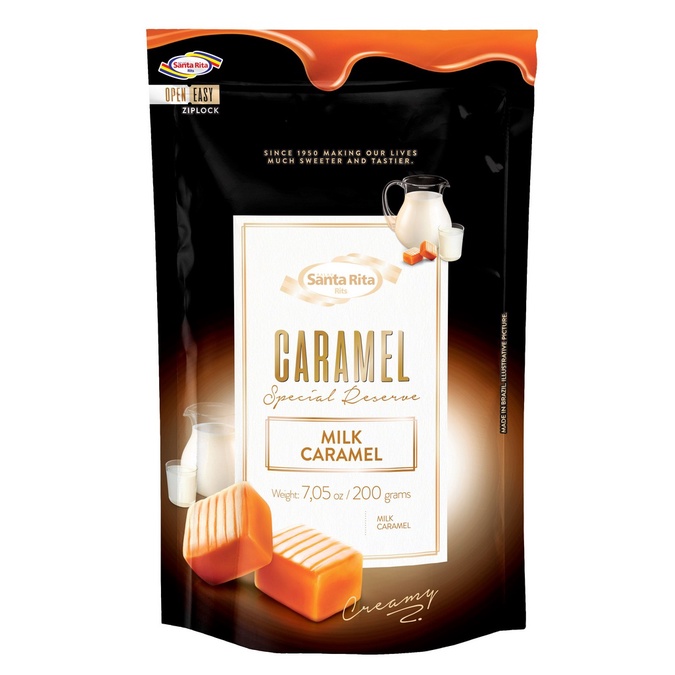 Bala de Caramelo Gourmet Milk 200g Santa Rita