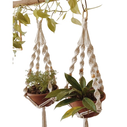 Suporte de Plantas Macramê Planthanger Arte Têxtil Decoração de Jardim Suporte para Vasos 70CM / 90CM / 1,10M