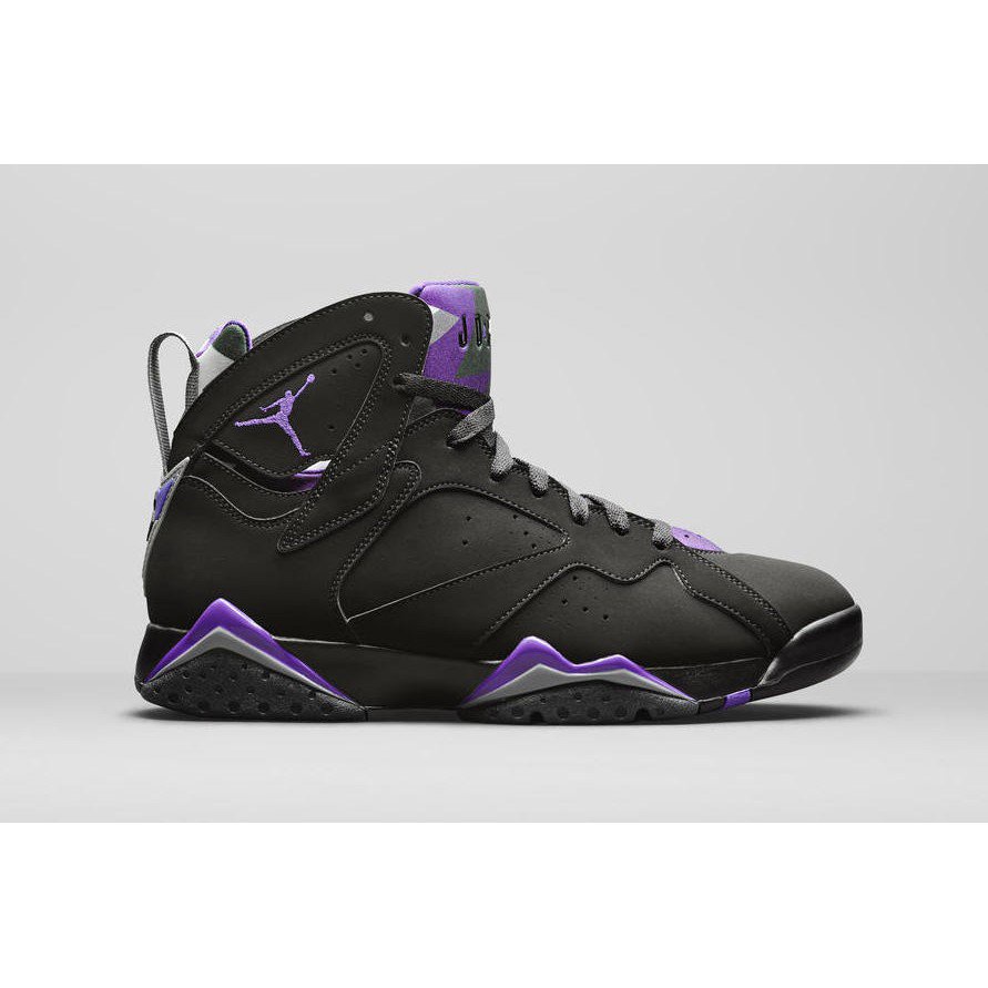 Air Jordan 7 Ray Allen Preto/Aço Cinza-Escuro De Dança - Desconto