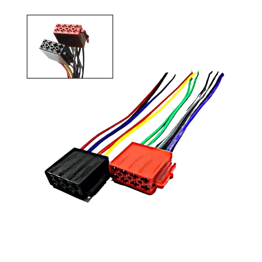 Par De Chicote 16 Vias Femea Conector Som Universal Radio Carro em Oferta na Shopee