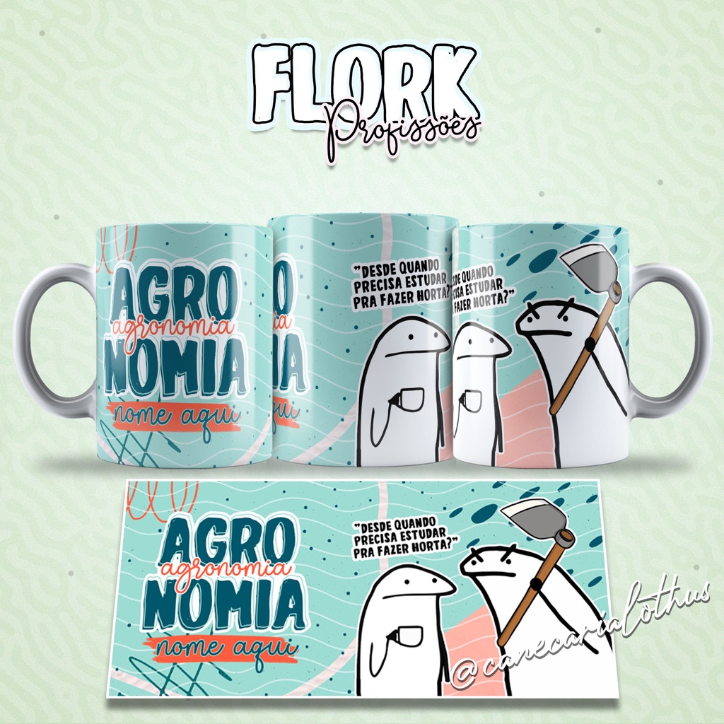 Caneca Personalizada Flork Profissões Engraçadas ( Agronomia ) Com Nome