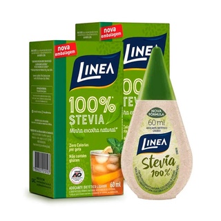 Kit c/2 Adoçante Linea Stevia Liquido 60ml sem Glúten