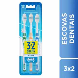 ESCOVA DENTAL ORAL-B CLASSIC PAGUE 2 E LEVE 3 UNIDADES em Oferta na Shopee