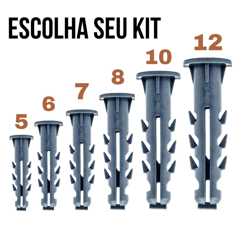 Escolha Sua Bucha Com Anel 5 6 7 8 10 12 Kit Buchas Com Aba