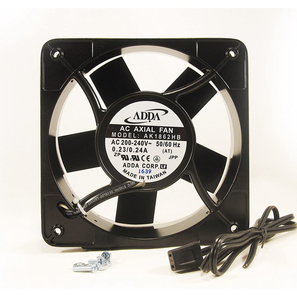 Fan Cooler Ventilador 180x180x65mm Ball Alumínio 3200 RPM 106 CFM 220v Gabinete Industrial Rack Servidor