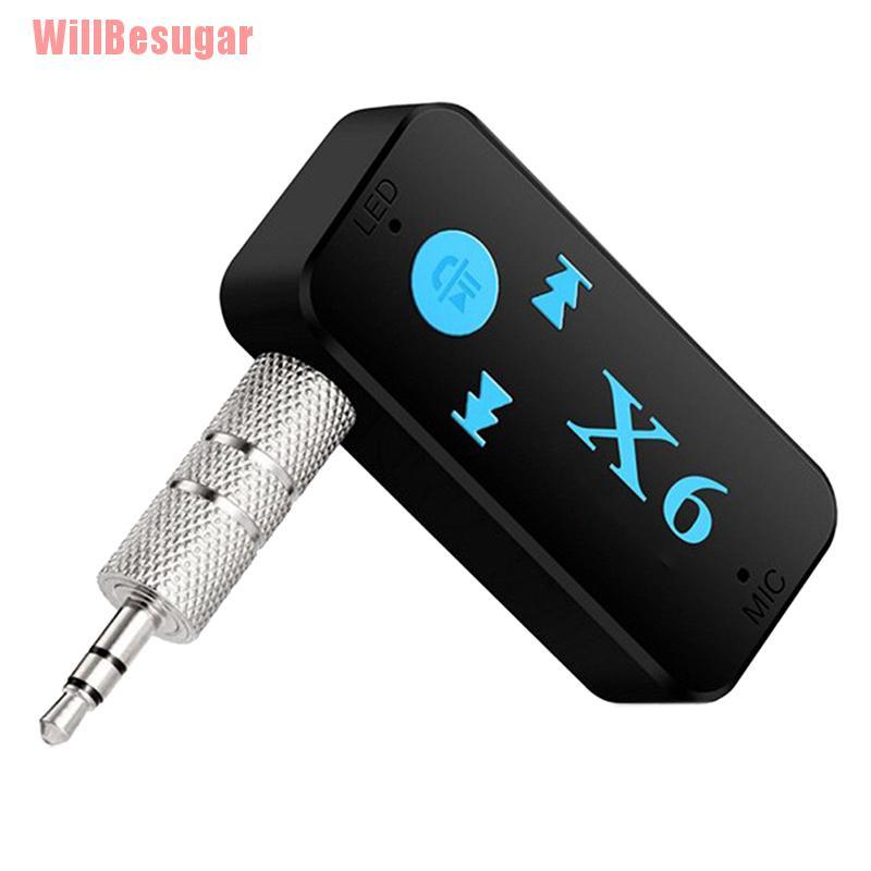 Willbesugar X6 Receptor Sem Fio Bluetooth Jack De 3,5mm Aux / Adaptador De Áudio Estéreo Para Carro
