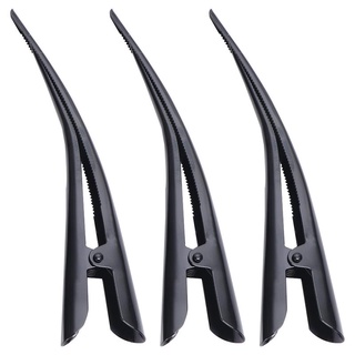 3 Prendedor De Cabelo Bico De Pato Presilha Metal Grande 12,5cm