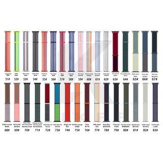 Laço De Nylon Colorido Para Pulseira De Relógio Série 1/2/3/4/5/6/SE/7 45mm 44mm 41mm 40mm 38mm 42mm Velcro De Smartwatch Inteligente iWatch
