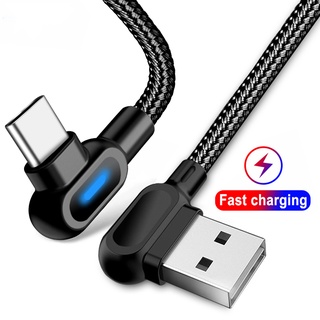 90 Grau Duplo Cotovelo Com Luz Jogo De Dados Cabo Micro USB Carregamento Rápido