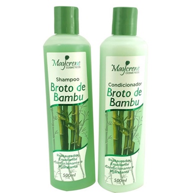 Kit Broto De Bambu Naturiun Maycrene 2 X 500ML ( Shampoo e Condicionador ) Nutrição e Proteção aos seu cabelos