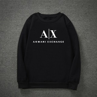 Blusa Masculina Moletom Ax Agasalho Gola Careca Sem Capuz T-shirt