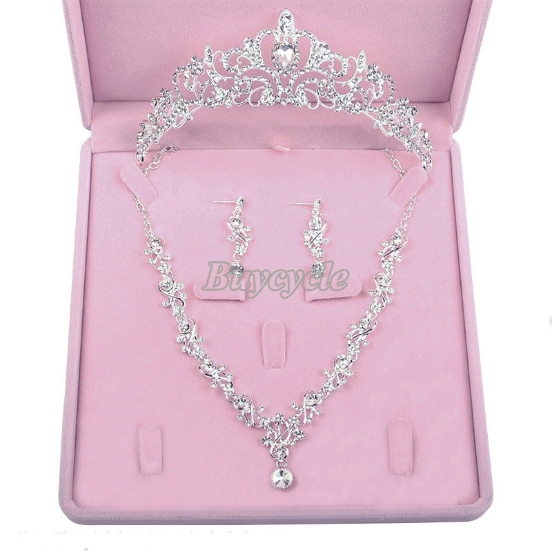 Colar De Tiara De Cristal Princesa Conjunto De Joias De Casamento em Oferta na Shopee