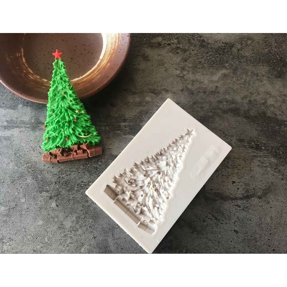 Molde De Silicone Arvore De Natal Natalino Para Confeitaria | Shopee Brasil