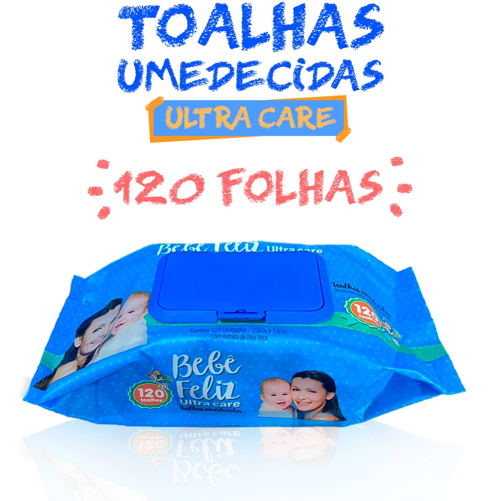 Toalhas Umedecidas Beb Feliz Pacote Com Tampa Com Folhas Shopee Brasil