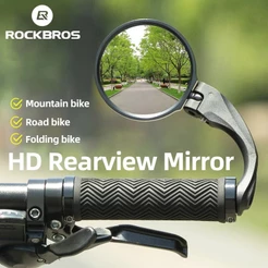 ROCKBROS Espelhos HD Vista MTB Bicicleta De Estrada 360 Ângulo Ajustável Espelho Retrovisor Largo Para Acessórios De