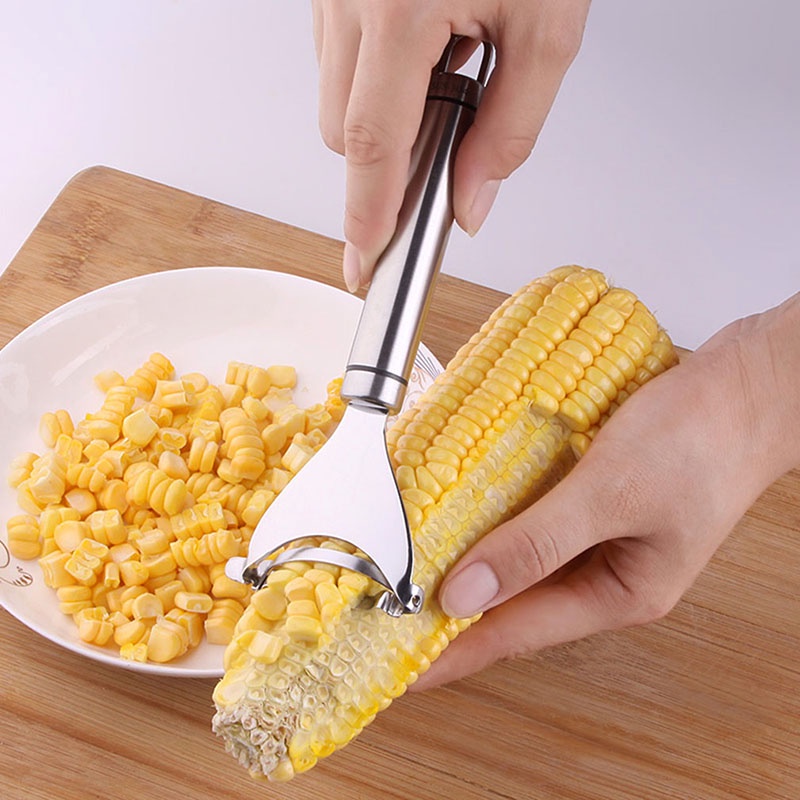 Descascador de Milho de Aço Inoxidável Fácil e Prático para Descascar Frutas e Vegetais