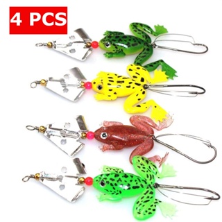 Kit 04 Iscas Artificiais Importadas Sapo Frog Sapinho Superfície Anti Enrosco  de 9 cms e 6 gramas Pesca Tucunaré Traíra Black Bass em Oferta na Shopee