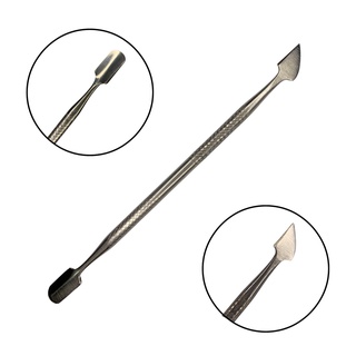 Espátula Dupla de Aço Inox Para Unhas e Cutículas Bella Brazil