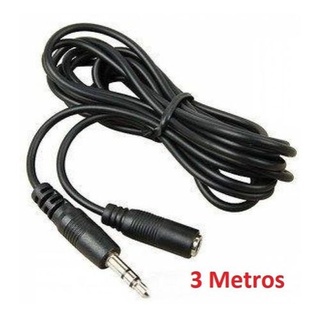 Cabo Extensor Extensão P2 3 Metros Para Celular Fone Ouvido