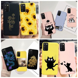 Capa Flexível Silicone Desenho Girassol Para Samsung A03S Sm-A037F Samsung Galaxy A03S