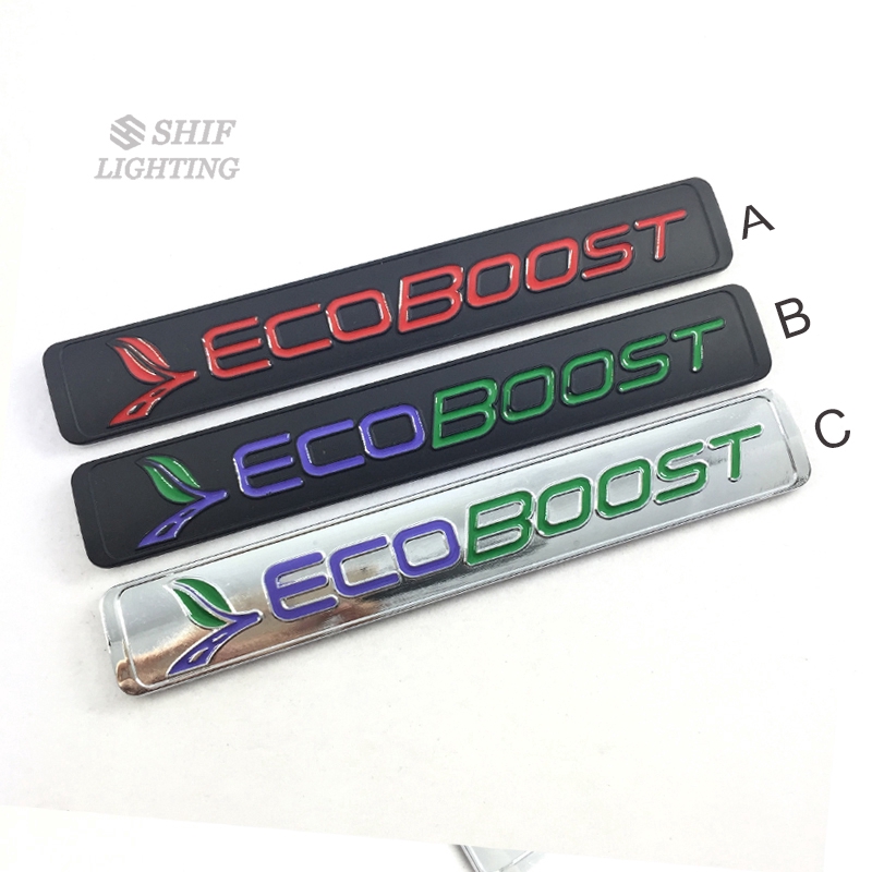 1 x Metal EcoBoost Emblema Do Motor Decalque Carro Adesivo Para Ford F150 Fusion Focus Mustang