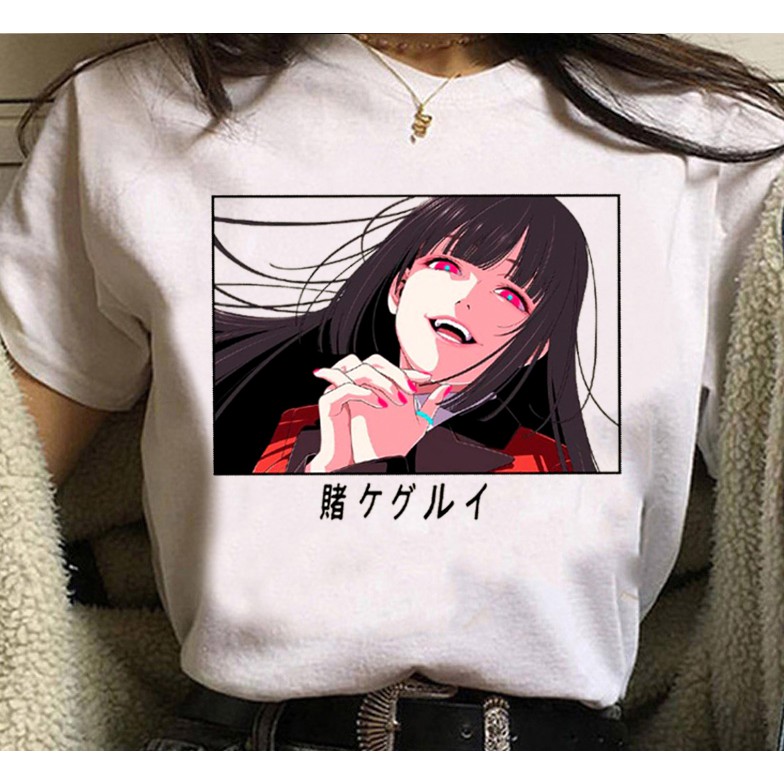 Camiseta Feminina Anime Kakegurui Yumeko Kirari Saotome Unissex