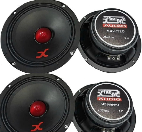 2 Par Auto Falante 6  Medio Trio  Mb500pro 500rms Ñ Zetta zeta