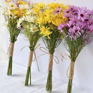 Margaridas falsas flores artificiais Decoração de casa flore Arranjo de flores em Oferta na Shopee
